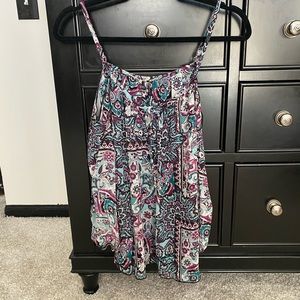 Printed off the shoulder strapy blouse